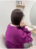 ◆ラベンダーグレージュボブで艶出し効果アップ◎