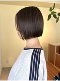 20代30代40代　切りっぱなしボブ/オリーブブラウン