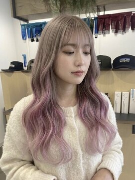 チオ(Chio) シールエクステのグラデーションラベンダーピンクUP