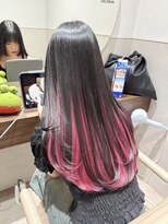 フリーダムガーデン 岡山駅前店(freedom garden)&nbsp;10代20代色気抜群ロングレイヤー&インナー/ブラック&レッド