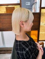 美容室カードル 新小岩店(Cadre)&nbsp;ぱつっとボブ/コンパクトボブ/ブロンドカラー