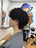 become men's hair 名駅EAST【10月3日 NEW OPEN(予定)】&nbsp;波巻きパーマ×メンズウルフ/名古屋/名駅