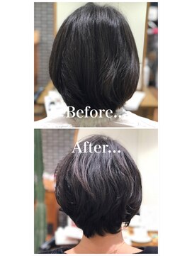 ルシード スタイル ルッツ(LUCIDO STYLE RUTTU) パーマで楽チン。お手入れ簡単ショート［お客様］［林］