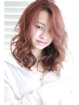 ヌーディピンクｘセミロング