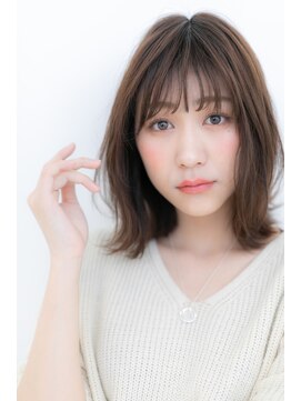 カバーヘア イヴ 戸頭店(COVER HAIR EVE) シースルーバングxオンブレ小顔外ハネボブY戸頭20代30代40代