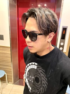 銀座マツナガ 神田店 鈴木拓也風ナチュラル自然ハイライト無造作メンズかっこいい