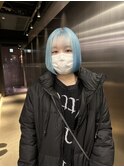 ペールブルー×ナチュラルボブ☆
