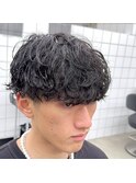 波巻きパーマ