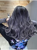 パープルブラックバレイヤージュラベンダーパープル