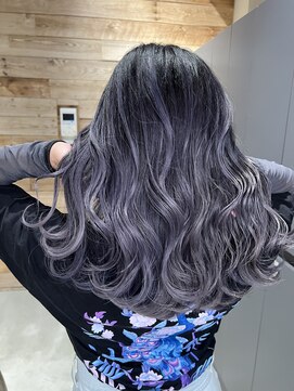 ベイショア(Bay Shore NY) パープルブラックバレイヤージュラベンダーパープル