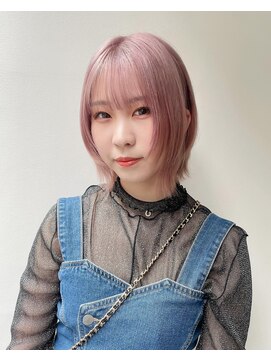 ジアン(GIEN) ハイトーン×pink ブリーチあり @吉元