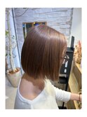 透明感グレージュカラー×きりっぱなし