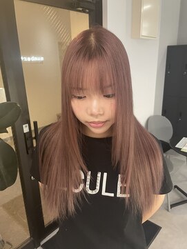 ナンバー 竪町(number+) 20代30代大人可愛いシアーピンク透明感艶ストレート