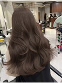 韓国ヘアーハッシュカットレイヤーカットグレージュブリーチ無し