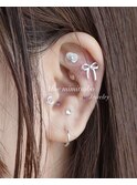 【MOE】トレンド♪チタン粒耳ジュエリー