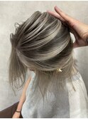バレイヤージュ、ハイライト、ボブ、レイヤー、ブリーチ