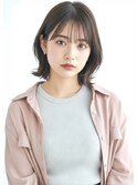 韓国風切りっぱなし外はねボブ