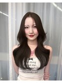 【RINA】センターパート毛流れ顔周り×レイヤーカット