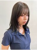 顔まわりカット/レイヤーカット/透明感/ミディアム