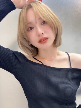 ソヨン 名駅2号店(SOYON) レイヤーボブ/ウルフボブ/ココアベージュ/小顔/切りっぱなし/485