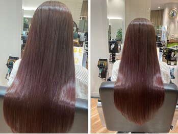 ハフト(HAft)の写真/クセに悩む日々から解放される!真っすぐすぎない自然な縮毛矯正は《HAft》に是非お任せください◎