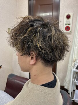 アート(art) ツイストスパイラルパーマ/メッシュキャップハイライト