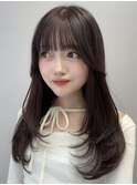韓国風レイヤーカット髪質改善ダブルカラーハッシュカット