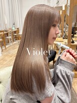 バイオレット 表参道店(Violet) ブリーチなしダブルカラー艶感オリーブブラウンID-17