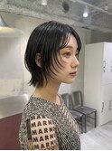 タッセルボブウルフボブマッシュウルフミディアムヘアカラー