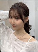 サイドバング韓国レイヤー顔周りレイヤー小顔カットおくれ毛
