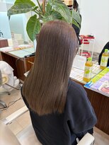 ヘアーアンドエステ ハラダ 滝ノ水店(Hair&Esthe Harada) ブリーチなしダブルカラー/ブラウンベージュ/ストレートヘア