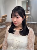 お顔周りレイヤー×ダークブラウン