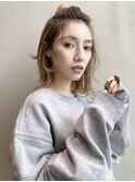 外ハネボブミディアムボブ美髪顔周りレイヤー_27121