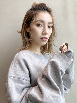 アイティー バイ アルバム 中野店(IT by ALBUM) 外ハネボブミディアムボブ美髪顔周りレイヤー_27121