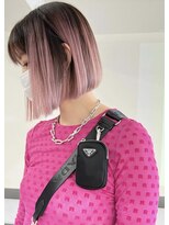 ルーヴェ(LOWE)&nbsp;【なつみ】ホワイトピンクのグラデーションボブ春オススメ