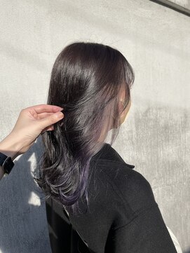 エムタニグチミュー(MTANIGUCHI Mieux) イヤリングカラー/グレージュ/パープル