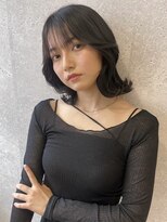 アース 三軒茶屋店(HAIR&MAKE EARTH) 三軒茶屋_レディース_ミディアム_ブラック_韓国巻き_ボブ_黒髪_