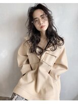 アンドレイ 表参道(andrey)&nbsp;[ANDREY]グレーベージュ/レイヤーロング/前髪パーマ黒髪カタログ