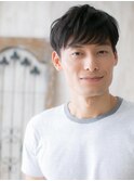 好感度◎ツーブロックくせ毛風アッシュブラックマッシュV北浦和
