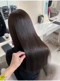 イメチェンハッシュカットフルバング似合わせレッドブラウン