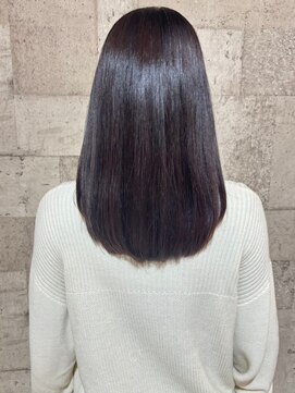 レジナヴィータ 栄(Reginavita) 髪質改善　縮毛矯正　酸性ストレート　セミロング　グレージュ