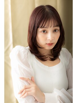 カバーヘア イヴ 戸頭店(COVER HAIR EVE) デザインカラー姫カット前下がりレイヤーロングY戸頭30代40代