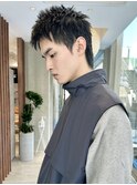 メンズショートアップバングスパイキーショート刈り上げショート