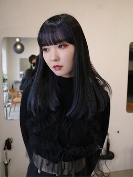 ヨー(Yoh-) 【フルバング/阿部達哉】ぱっつん前髪/前髪カット/ブリーチ