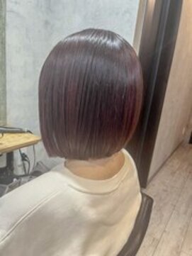 クシュ 本川越店(kusyu...) イメチェンホワイトブロンド外ハネボブ美髪ワイドバング韓国黒髪