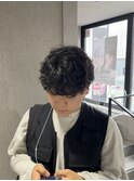 強めシースルーラフシャドウパーマ