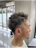 メンズツーブロックショート×ハイライト 【中野美容室】