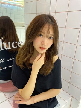 ロンドルーチェ 心斎橋(Lond luce) ダークアッシュ/ミディアムレイヤーカット［髪質改善/縮毛矯正］