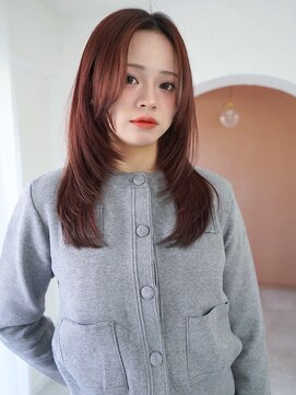 アンジェリカラボ(ANGELICA LABO) ANGELICA 軽めレイヤー 秋っぽカシスレッド