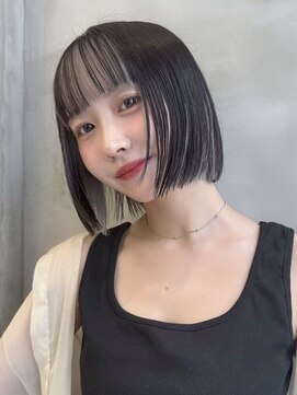 ロンドルーチェ 心斎橋(Lond luce) ダークアッシュ/ミディアムレイヤーカット［髪質改善/縮毛矯正］